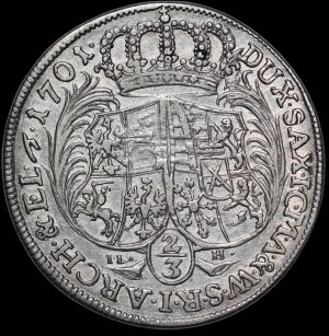 August II the Strong, 2/3 thaler 1701 ILH, Dresden - Ex. Karolkiewicz