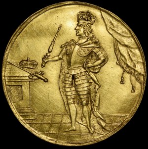 Augustus II the Strong, Vicarage medal weighing 2 ½ ducats 1711, Dresden - rare