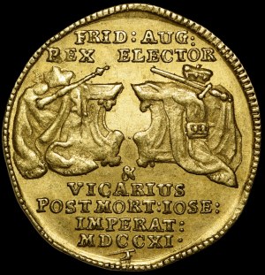 Augustus II the Strong, Vicarage ducat 1711, Dresden