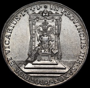 Augustus III Sas, Vicar thaler 1741, Dresden