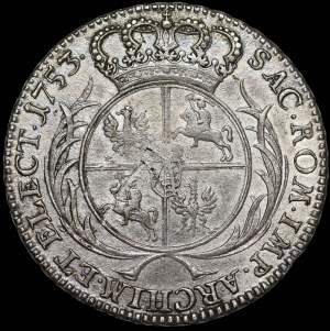 August III Sas, Half-talar 1753, Leipzig - very rare