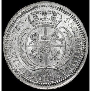 August III Sas, Szóstak 1753, Lipsk - nominał Sz - Ex. Potocki