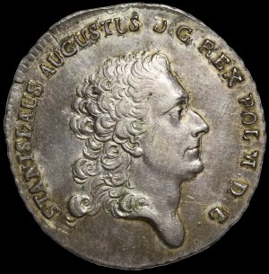 Stanislaw August Poniatowski, Halftalar 1767 FS, Warsaw - rare
