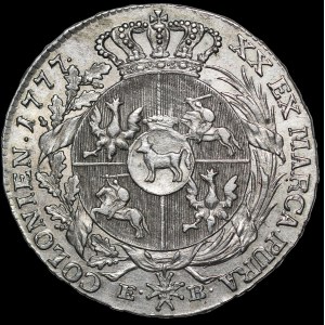 Stanisław August Poniatowski, Półtalar 1777 EB, Warszawa - rzadki i b. ładny