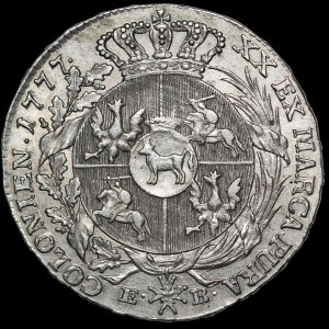 Stanislaw August Poniatowski, Half-talar 1777 EB, Warsaw - rare and very nice