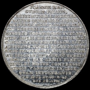 Suita królewska, Medal - Zygmunt III Waza - SREBRO - piękny i b. rzadki