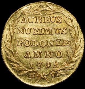 Stanislaw August Poniatowski, Ducat 1792 MV, Warsaw - very rare.