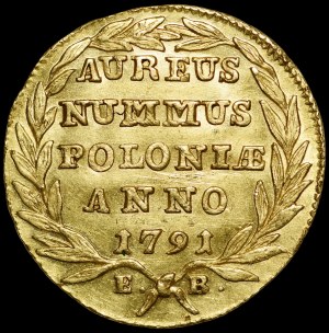 Stanislaw August Poniatowski, Ducat 1791 EB, Warsaw.