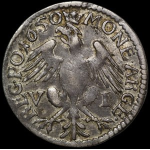 John II Casimir, Sixpence 1650, Wschowa - illustrated - rare