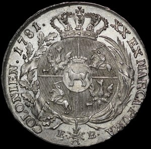 Stanislaw August Poniatowski, Half-talar 1781 EB, Warsaw - very rare and exquisite