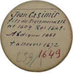 John II Casimir, Thaler 1649 GR, Gdansk.