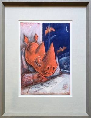Jozef Wilkoń (b. 1930), Rhino Blues, 1991