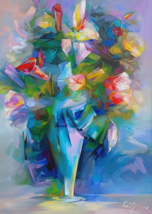 Zdzislaw Constantin Majrowski-Meyro (b. 1952), Abstract Bouquet, 2025