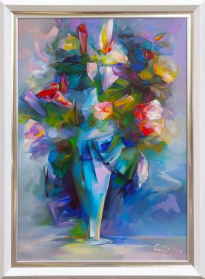 Zdzislaw Constantin Majrowski-Meyro (b. 1952), Abstract Bouquet, 2025