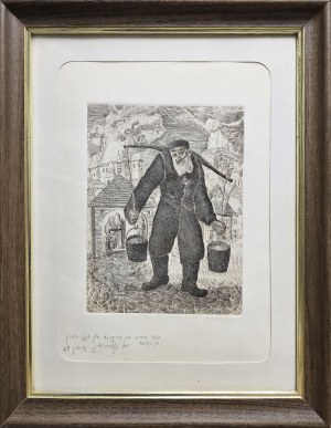 Chaim Goldberg (1917 - 2004), Water Carrier (Nosiwoda)