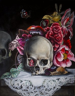 Marta Julia Piórko, Composition with skull, 2023