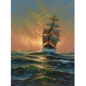 Marek Rużyk, Cruising at the stormy sunset, 2025