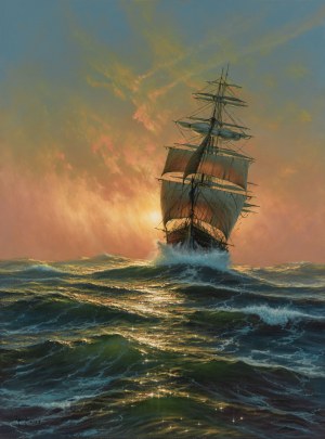 Marek Rużyk, Cruising at the stormy sunset, 2025