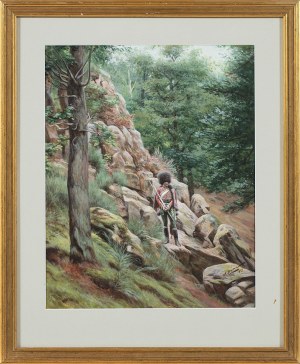 Jan Rosen (1854-1936), Scene with a hussar, 1909