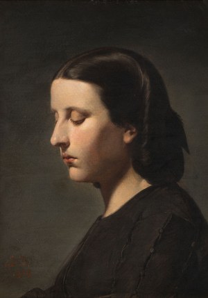 Jan Matejko (1838-1893), Portrait of Maria Matejko, 1859