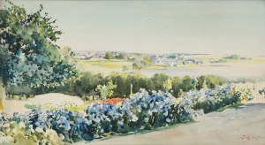 Julian Fałat (1853-1929), Road in Nesvizh, 1898