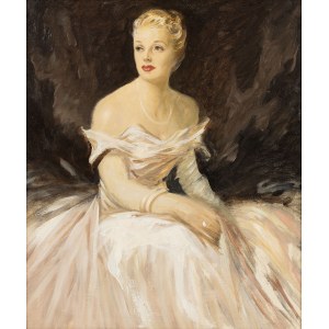 Stefan Julius Norblin de la Gourdaine (1892-1952), Portrait of a woman in an evening gown