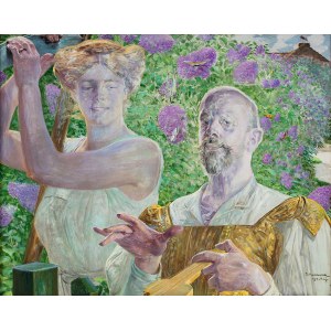 Jacek Malczewski (1854-1929), Self-portrait with Muse and Budleja, 1912