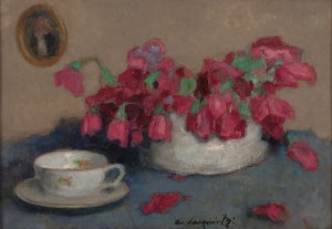 Alfons Karpinski (1875-1961), Peas in a Vase, after 1918