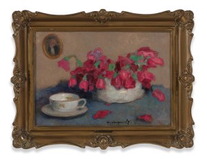 Alfons Karpinski (1875-1961), Peas in a Vase, after 1918