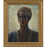 Adolf Behrmann (1876-1942) (Abraham), Portret mężczyzny w turbanie (Piękny Arab)