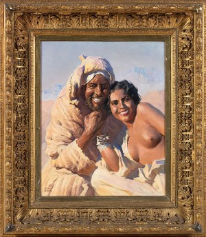 Adam Styka (1890-1959), Flirt. Moroccan idyll, ca. 1930