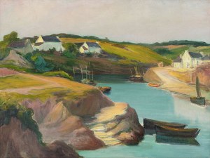 Wladyslaw Slewinski (1856-1918), Small port in Doëlan, ca. 1916