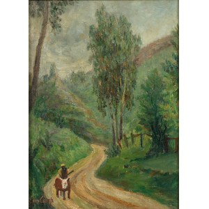 Estera Karp (1897-1970) (Esther Carp), Pejzaż z osiołkiem