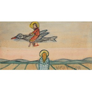 Nikifor Krynicki (1895-1968), Departure, 1950s.