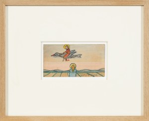 Nikifor Krynicki (1895-1968), Departure, 1950s.