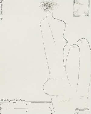 Jerzy Nowosielski (1923-2011), Woman in front of the mirror, 1990