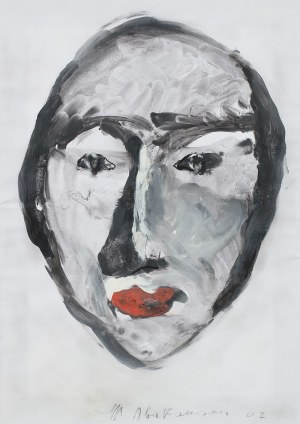 Magdalena Abakanowicz (1930-2017), Face with red lips, 2007