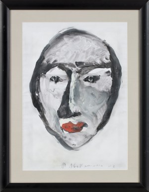 Magdalena Abakanowicz (1930-2017), Face with red lips, 2007