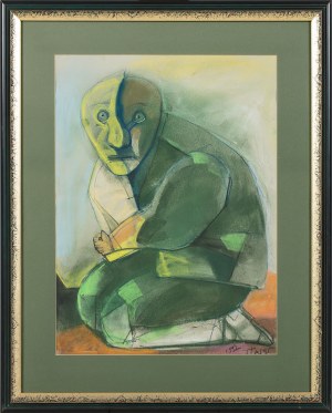 Stasys Eidrigevičius (b. 1949), Sitting, 1992