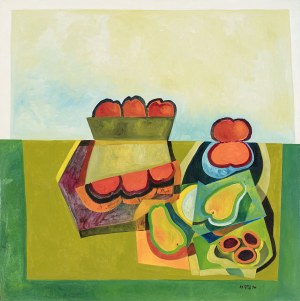 Ryszard Wozniak (b. 1956), Composition with apples, 1990