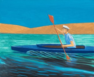 Jaroslaw Modzelewski (b. 1955), Expedition by canoe, 2021