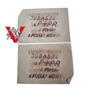 JUDAS from PZPR and Pron from Poland WON, Martial Law , Original Leaflets, Soliadarity