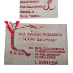 Solidarność Walcząca, Leaflets on the Blotter, Lecha Wałęsa , 1983, Nobel Prize winners