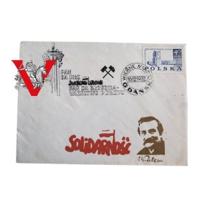 Solidarność, 13.12.1982, Rocznica Stanu Wojennego, Gdańsk Wierne Miasto, Lech Wałęsa, Koperta