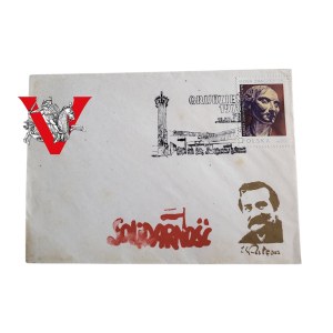 Solidarity, 16.12.1982, Anniversary of December 70, Conspiracy Printed Envelope, Lecha Walesa