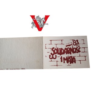 Solidarity, May 1, 1983, Flyer Cegiełka 35 zł, informing about the May manifestation, Mazovia Region