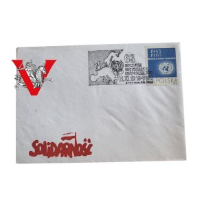 Solidarity, 11.11. 1981, 63rd Anniversary of the Restoration of Independence, Printed Envelope, Sagittarius Eagle