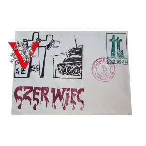 Czerwiec Poznań 1956, Solidarność Koperta Rocznicowa, Huta Kraków, ulotka cegiełka