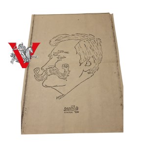 Solidarność 1980, Lech Wałęsa, Portret Karykatura, Wąsy Mocy, EXTRA, większy format