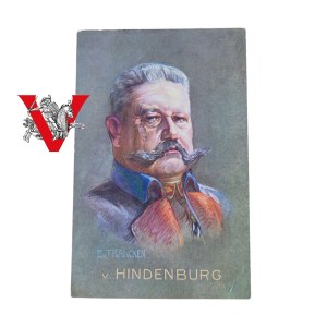 Śląski Batalion Strzelców - Jegrów, Karta z Frontu 1915 rok, Paul von Hindenburg